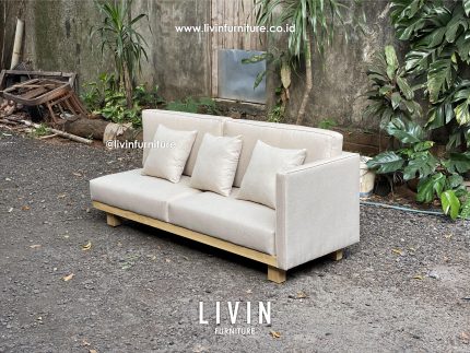Sofa Tamu Japandi Jati Modern Minimalis