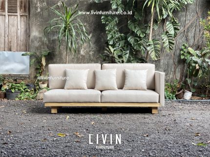 Sofa Tamu Japandi Jati Modern Minimalis
