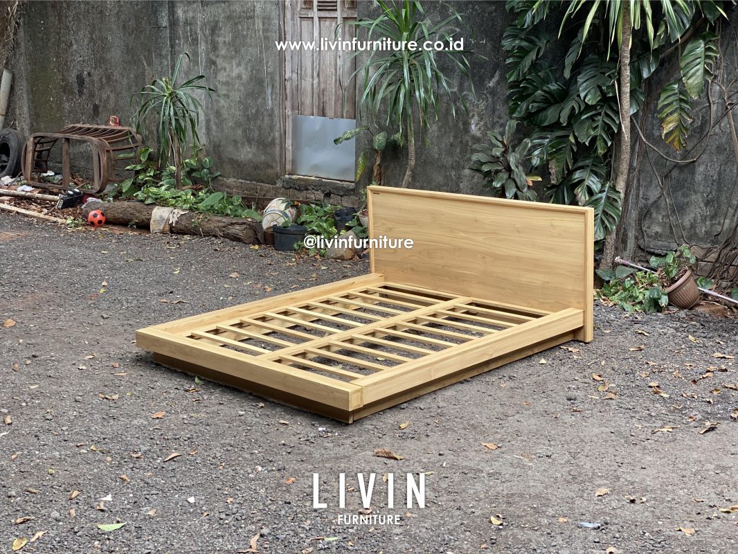 Tempat Tidur Dipan Jati Japandi Modern Minimalis