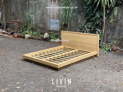 Tempat Tidur Dipan Jati Japandi Modern Minimalis