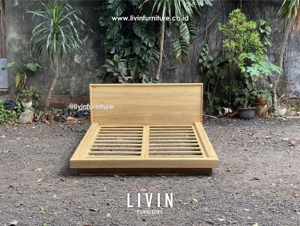 Tempat Tidur Dipan Jati Japandi Modern Minimalis
