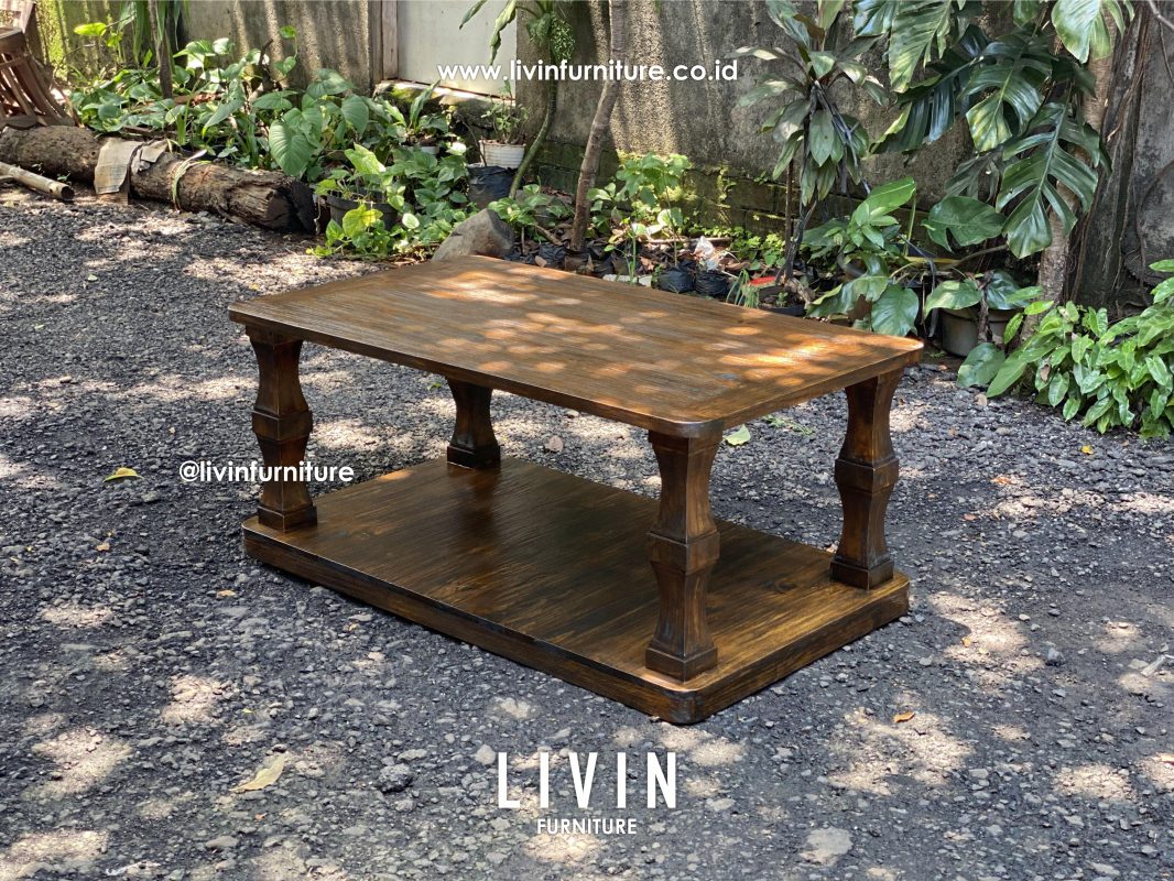 Meja Tamu Jati Rustic Klasik Mewah Minimalis