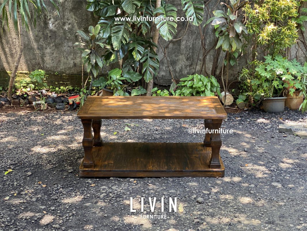 Meja Tamu Jati Rustic Klasik Mewah Minimalis