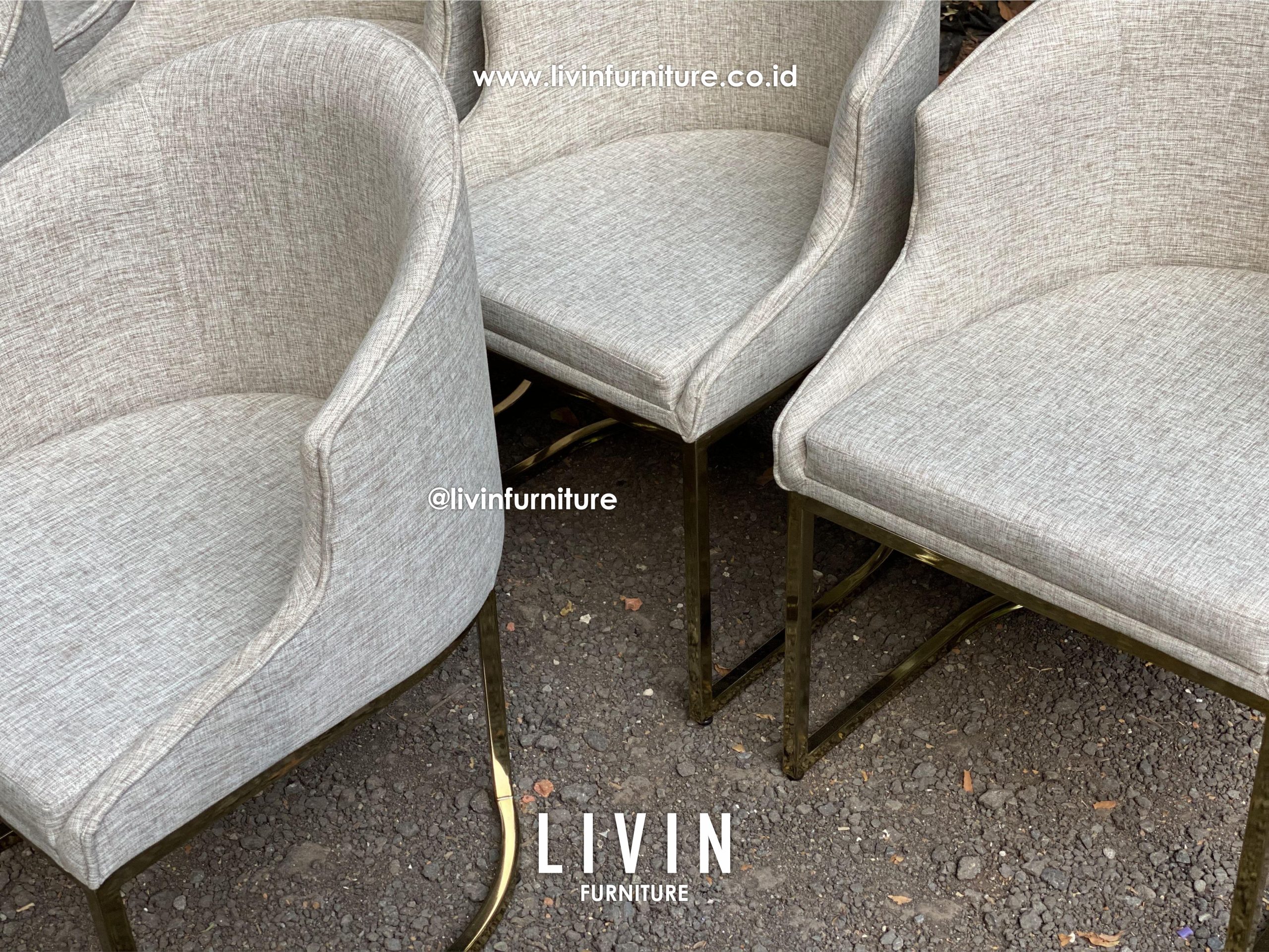 Kursi Makan Stainless Sofa Modern Mewah Kursi Makan Stainless Sofa Modern Mewah