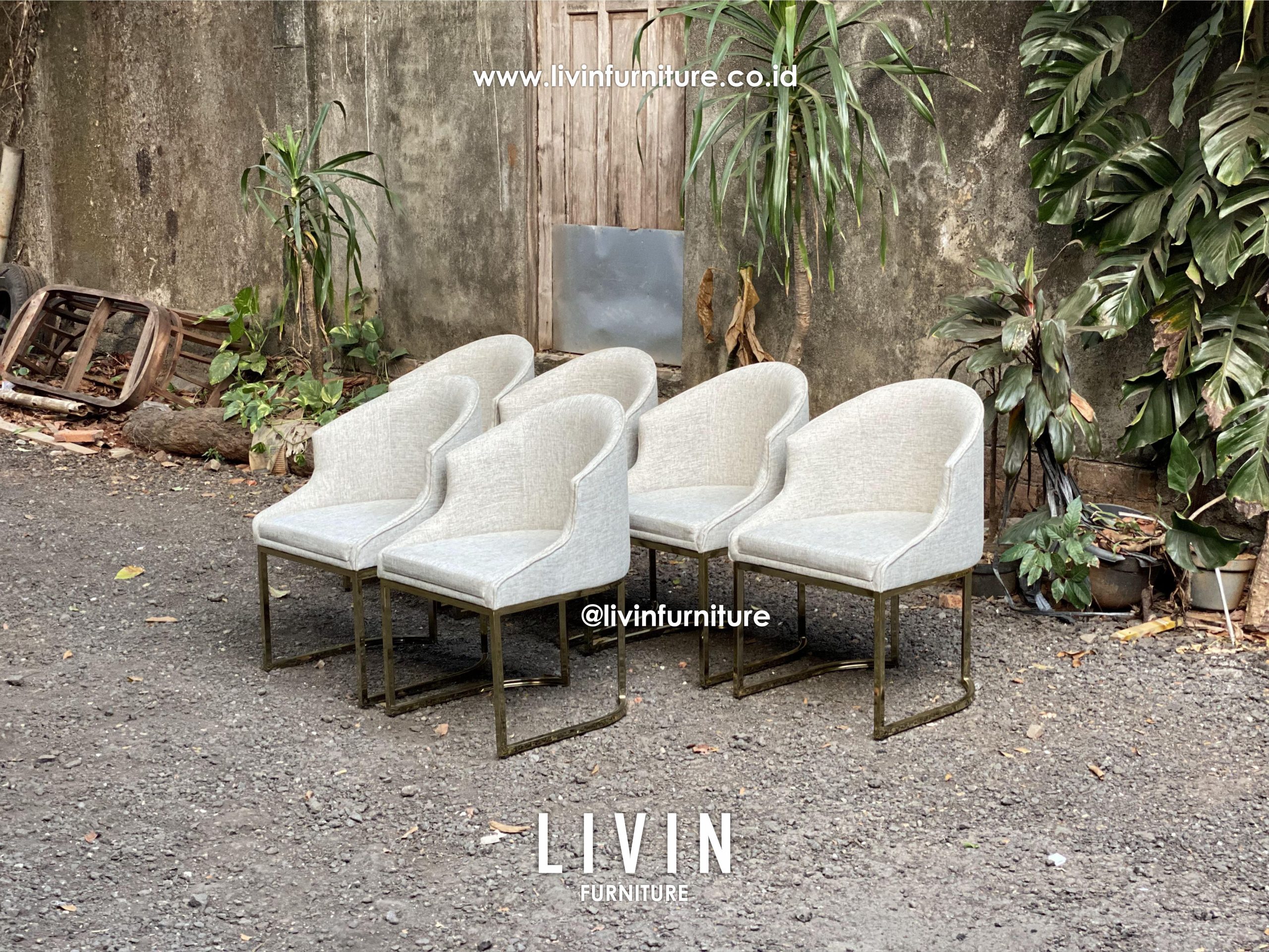 Kursi Makan Stainless Sofa Modern Mewah Kursi Makan Stainless Sofa Modern Mewah