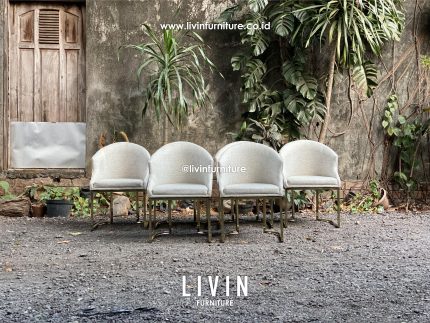 Kursi Makan Stainless Sofa Modern Mewah