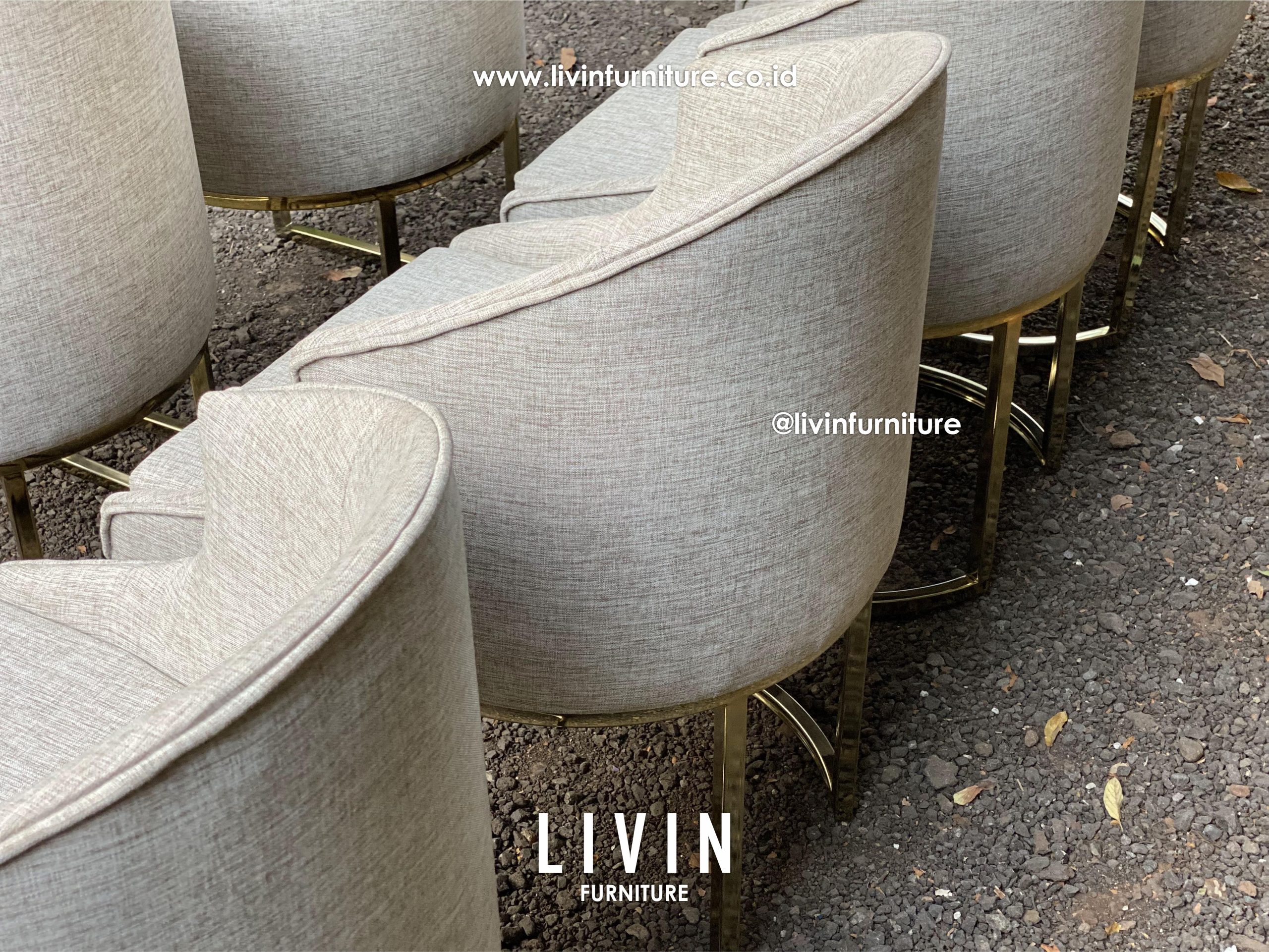 Kursi Makan Stainless Sofa Modern Mewah Kursi Makan Stainless Sofa Modern Mewah