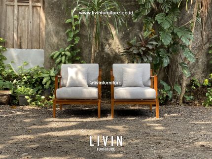 Kursi Sofa Jati Klasik Single Seater Modern Minimalis