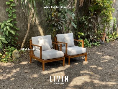 Kursi Sofa Jati Klasik Single Seater Modern Minimalis