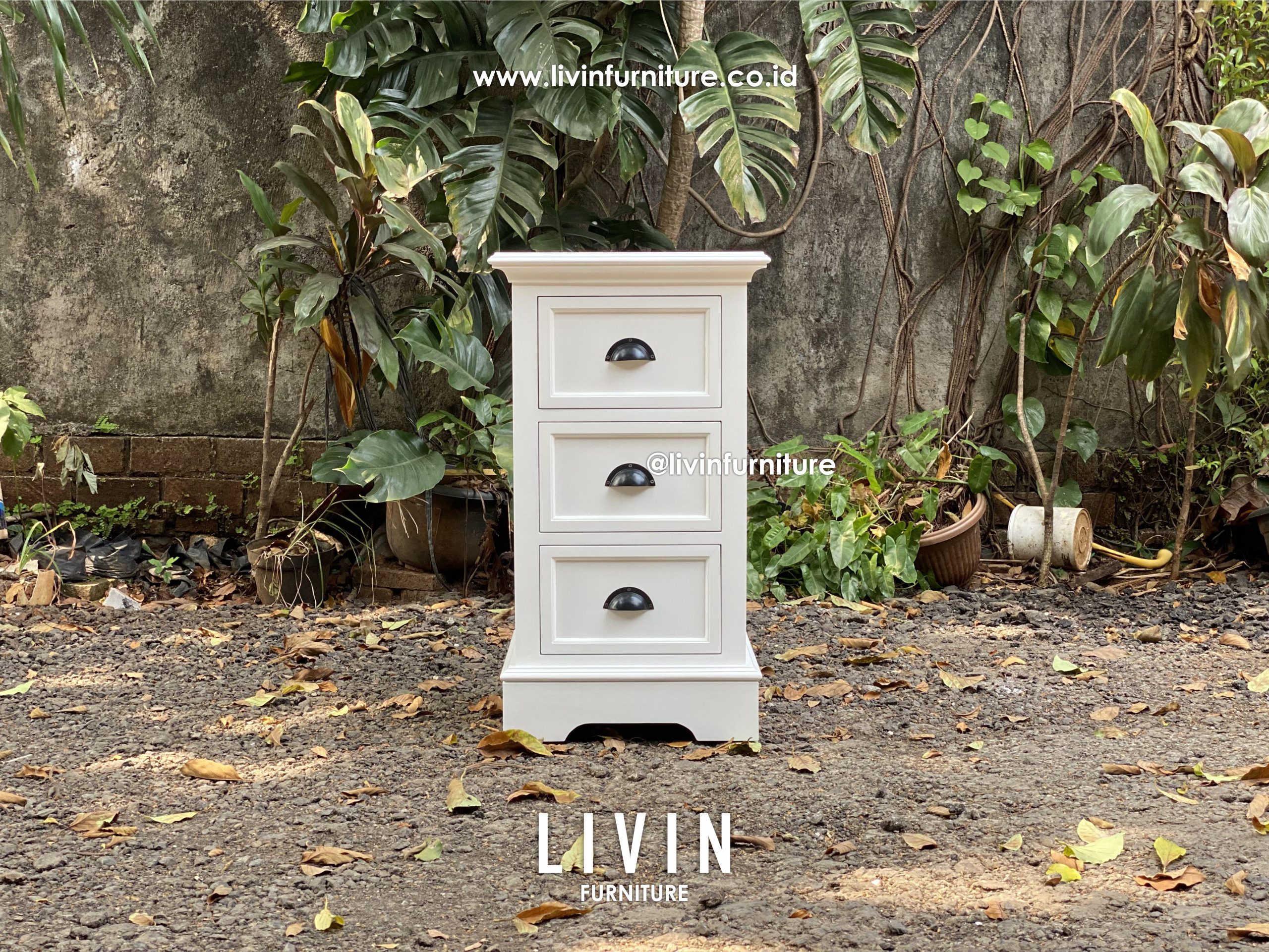Nakas Putih 3 Laci Modern Minimalis Nakas Putih 3 Laci Modern Minimalis