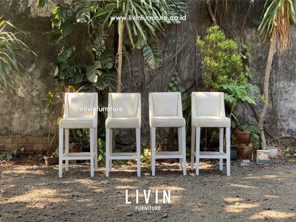 Kursi Bar Sofa Putih Modern Minimalis