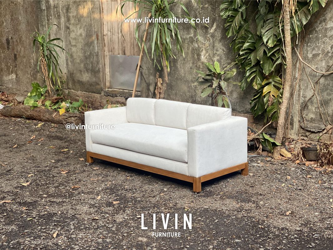 Kursi Sofa Jati 3 Seater Modern Minimalis