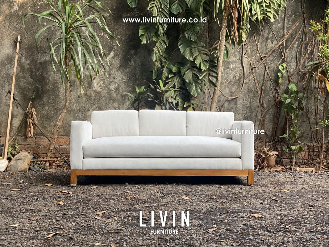 Kursi Sofa Jati 3 Seater Modern Minimalis