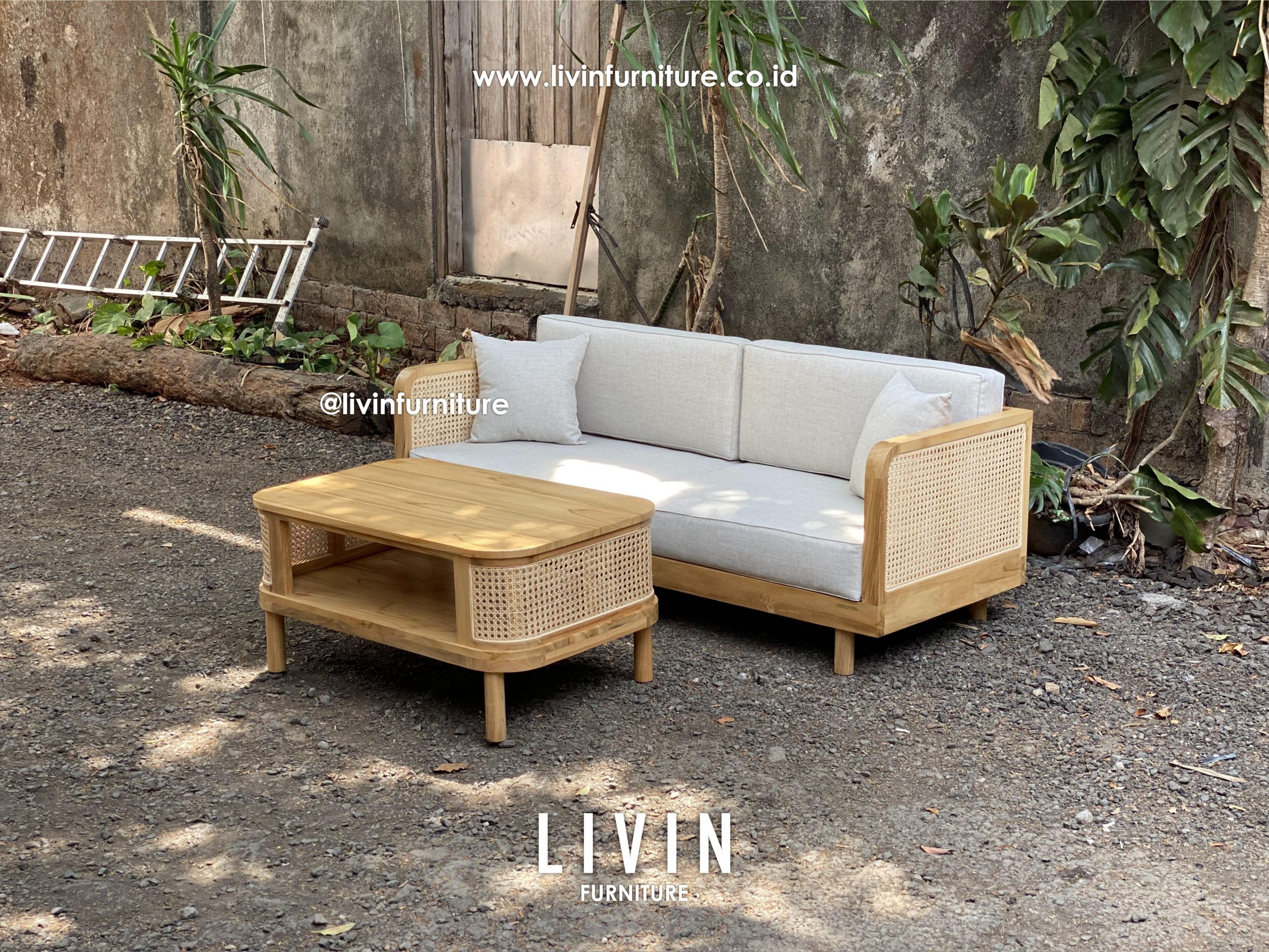 Kursi Sofa Tamu Jati Rotan 2 Seater Meja Minimalis Kursi Sofa Tamu Jati Rotan 2 Seater Meja Minimalis