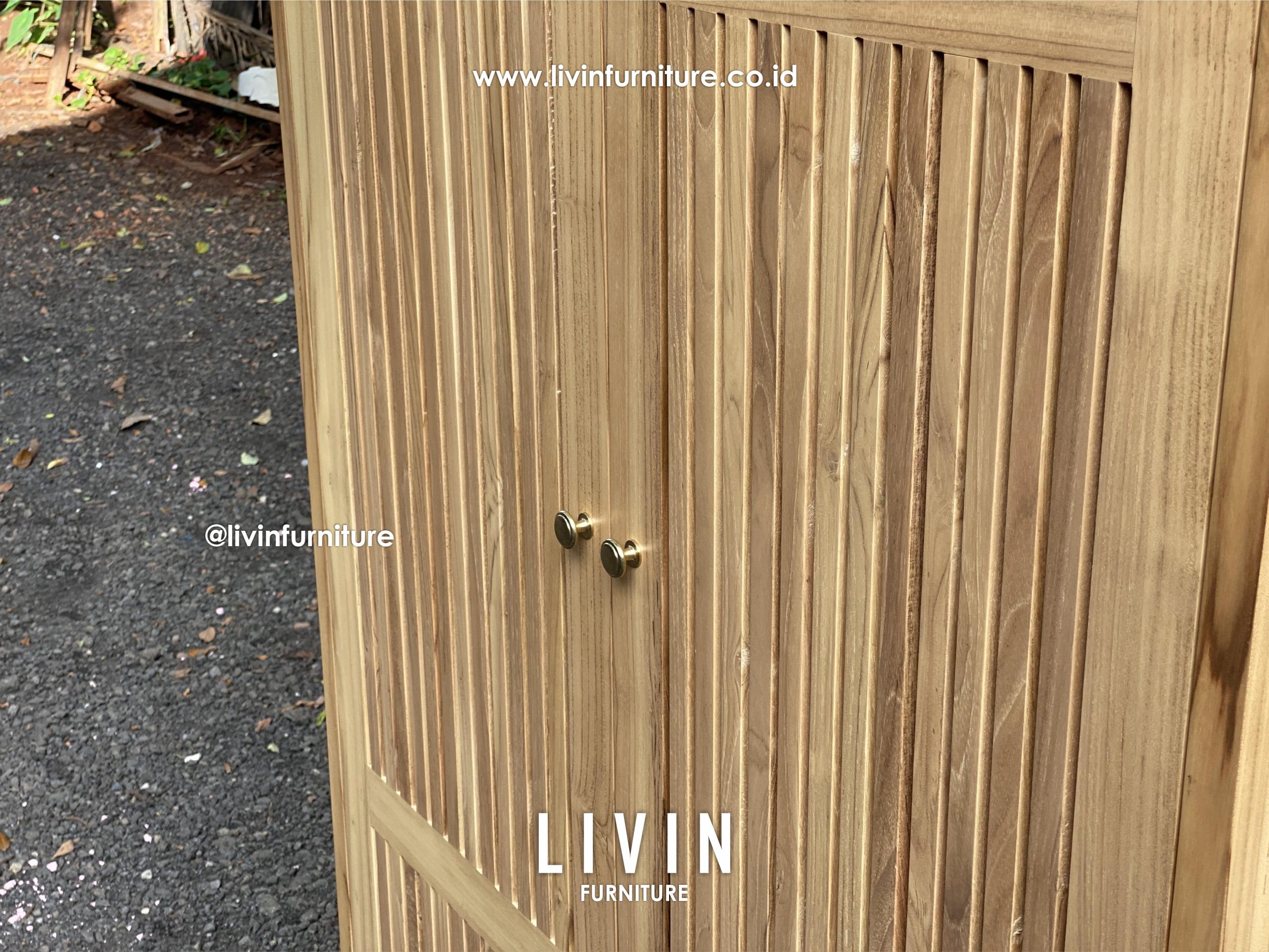 Lemari Pakaian Jati 2 Pintu Japandi Modern Minimalis Lemari Pakaian Jati 2 Pintu Japandi Modern Minimalis