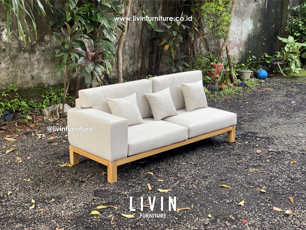 Kursi Sofa Tamu Japandi 2 Seater Modern Minimalis