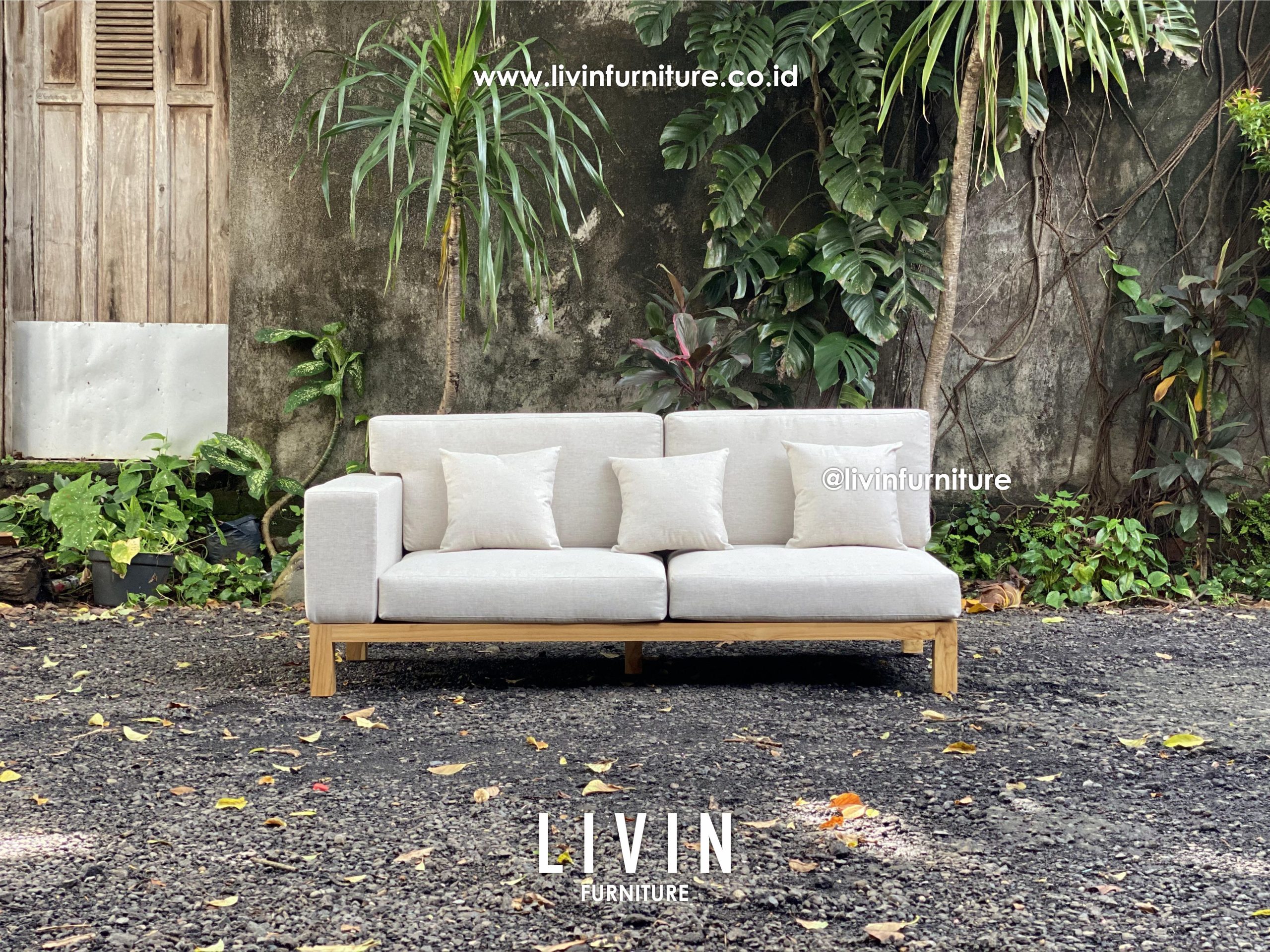 Kursi Sofa Tamu Japandi 2 Seater Modern Minimalis Kursi Sofa Tamu Japandi 2 Seater Modern Minimalis