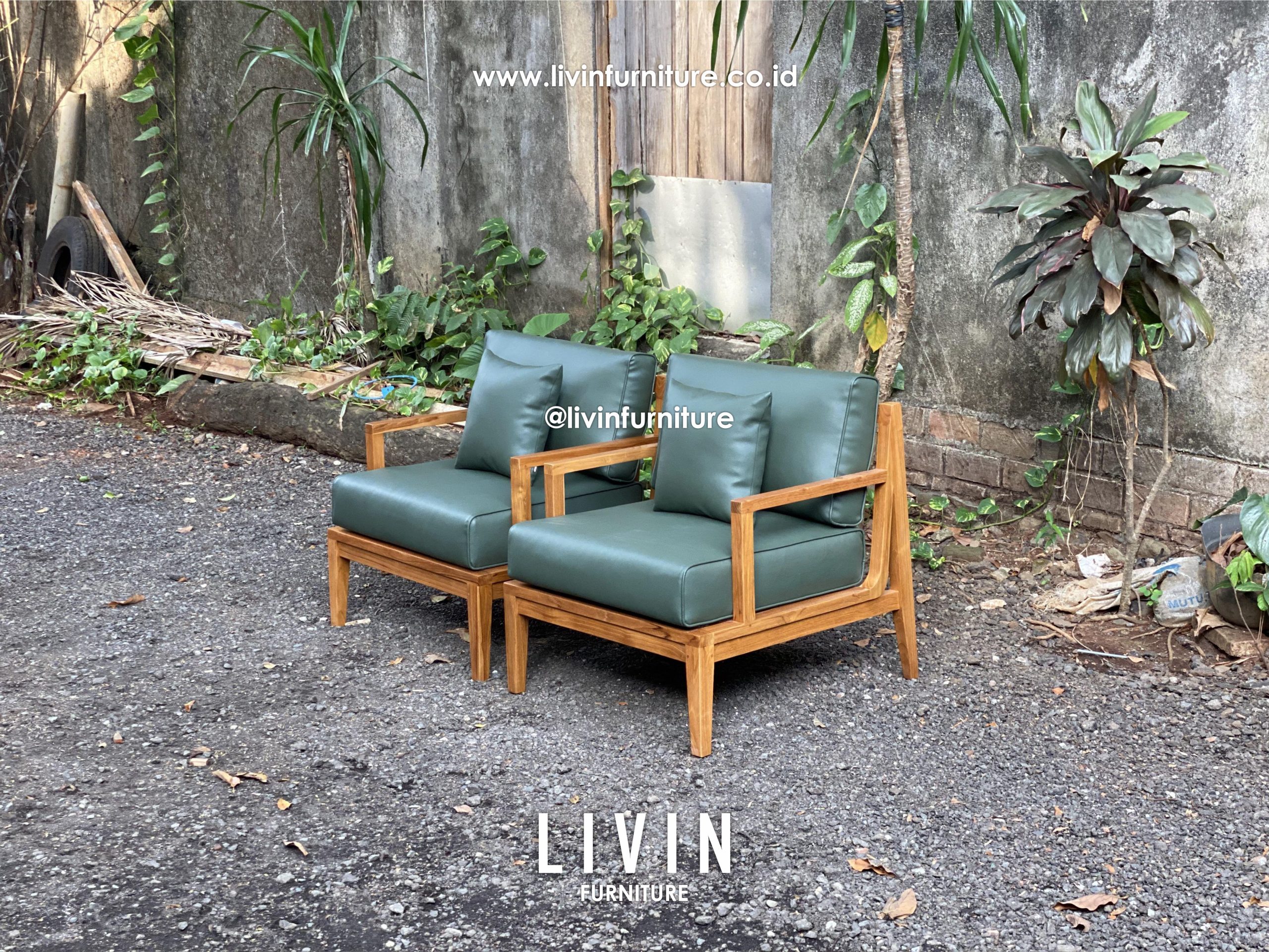 Kursi Jati Sofa Single Seater HIjau Klasik Minimalis Kursi Jati Sofa Single Seater HIjau Klasik Minimalis