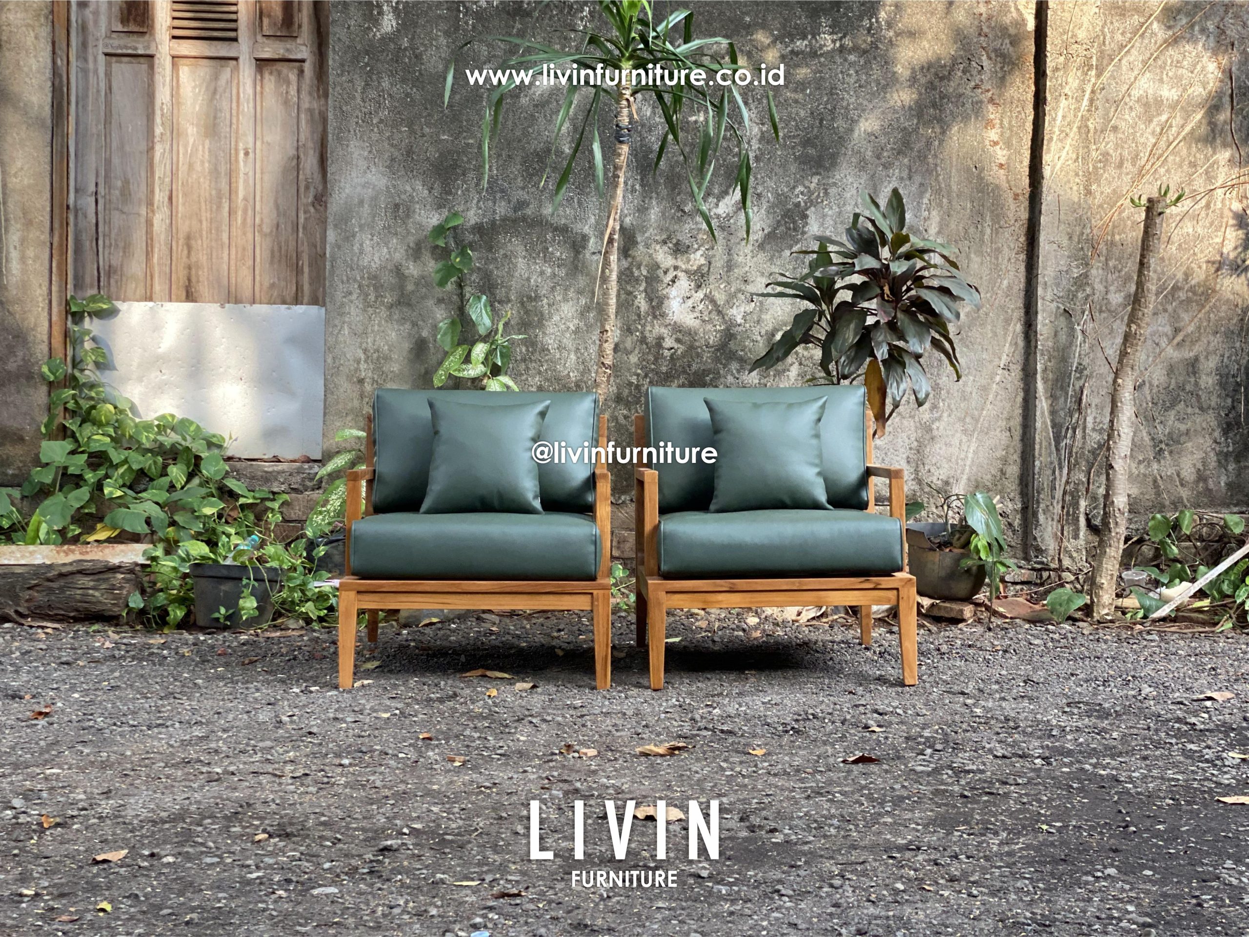 Kursi Jati Sofa Single Seater HIjau Klasik Minimalis Kursi Jati Sofa Single Seater HIjau Klasik Minimalis