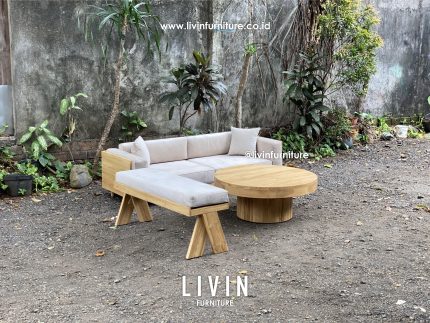 Kursi Tamu Sofa Jati Set Japandi Modern Minimalis