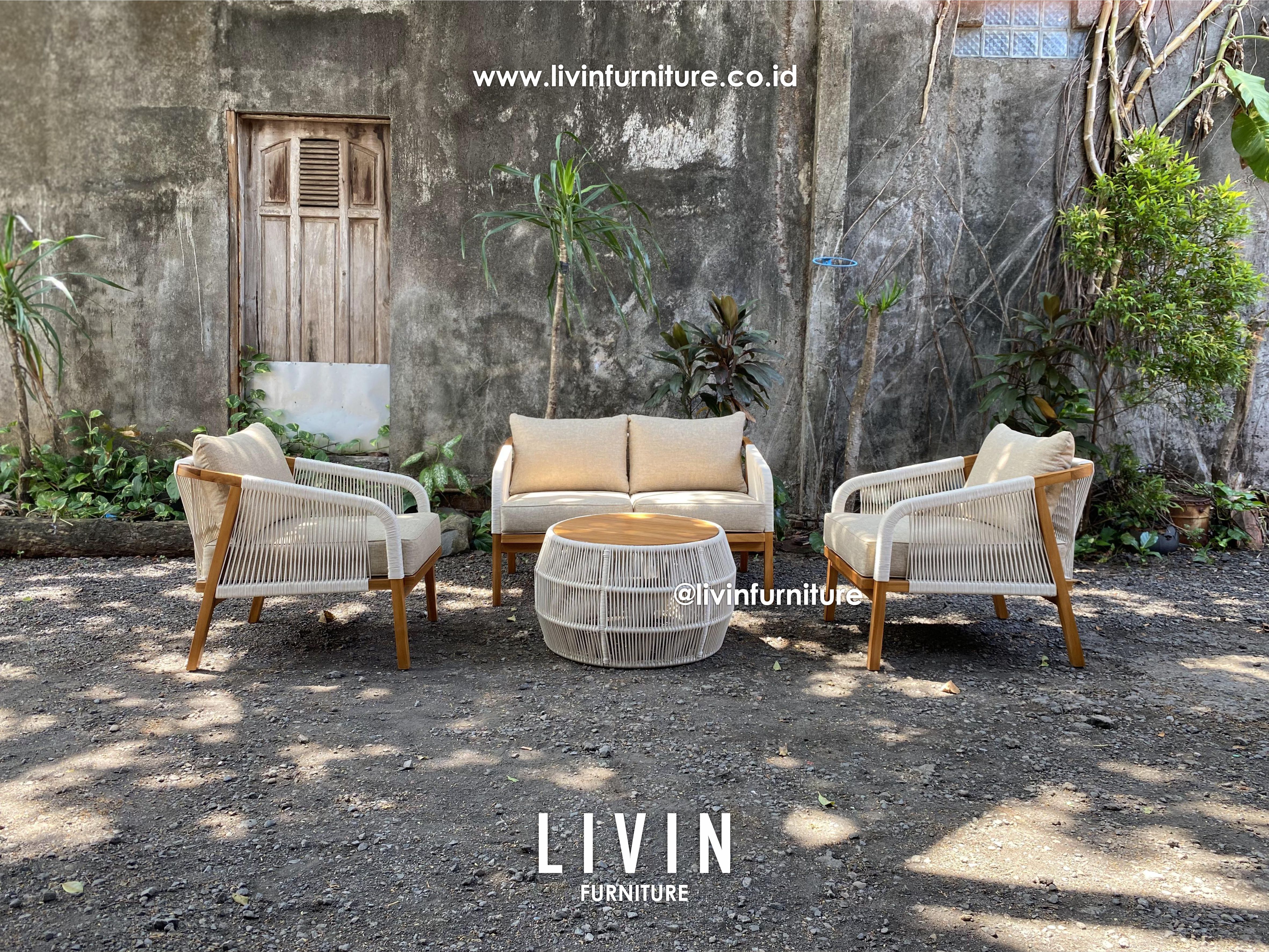 Kursi Tamu Sofa Tali Rope 211 Meja Jati Modern Minimalis Kursi Tamu Sofa Tali Rope 211 Meja Jati Modern Minimalis