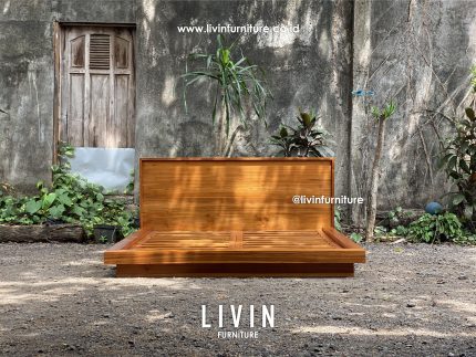 Tempat Tidur Jati Solid Natural Klasik Modern Minimalis