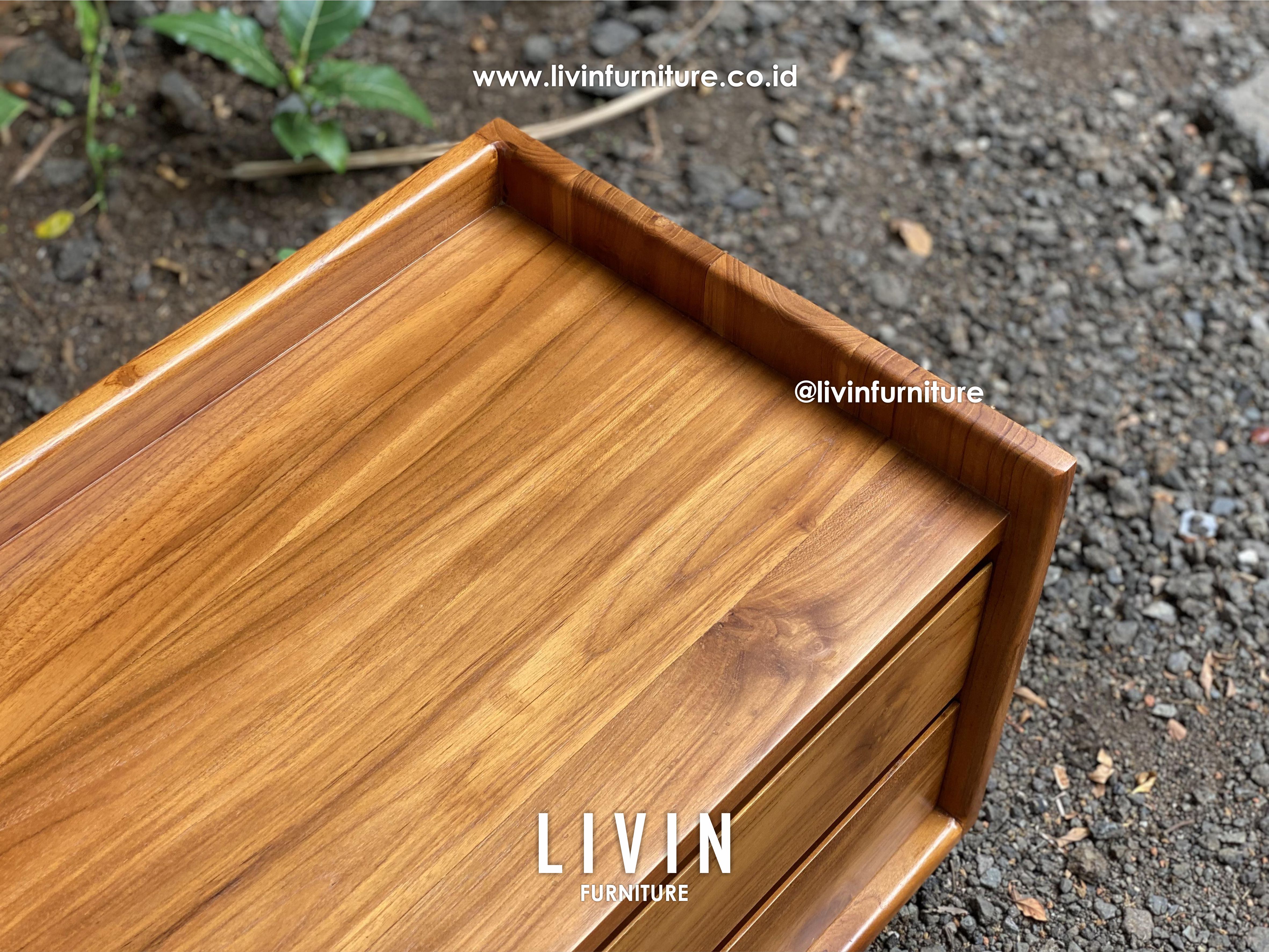 Nakas Jati 2 Laci Natural Klasik Minimalis Nakas Jati 2 Laci Natural Klasik Minimalis