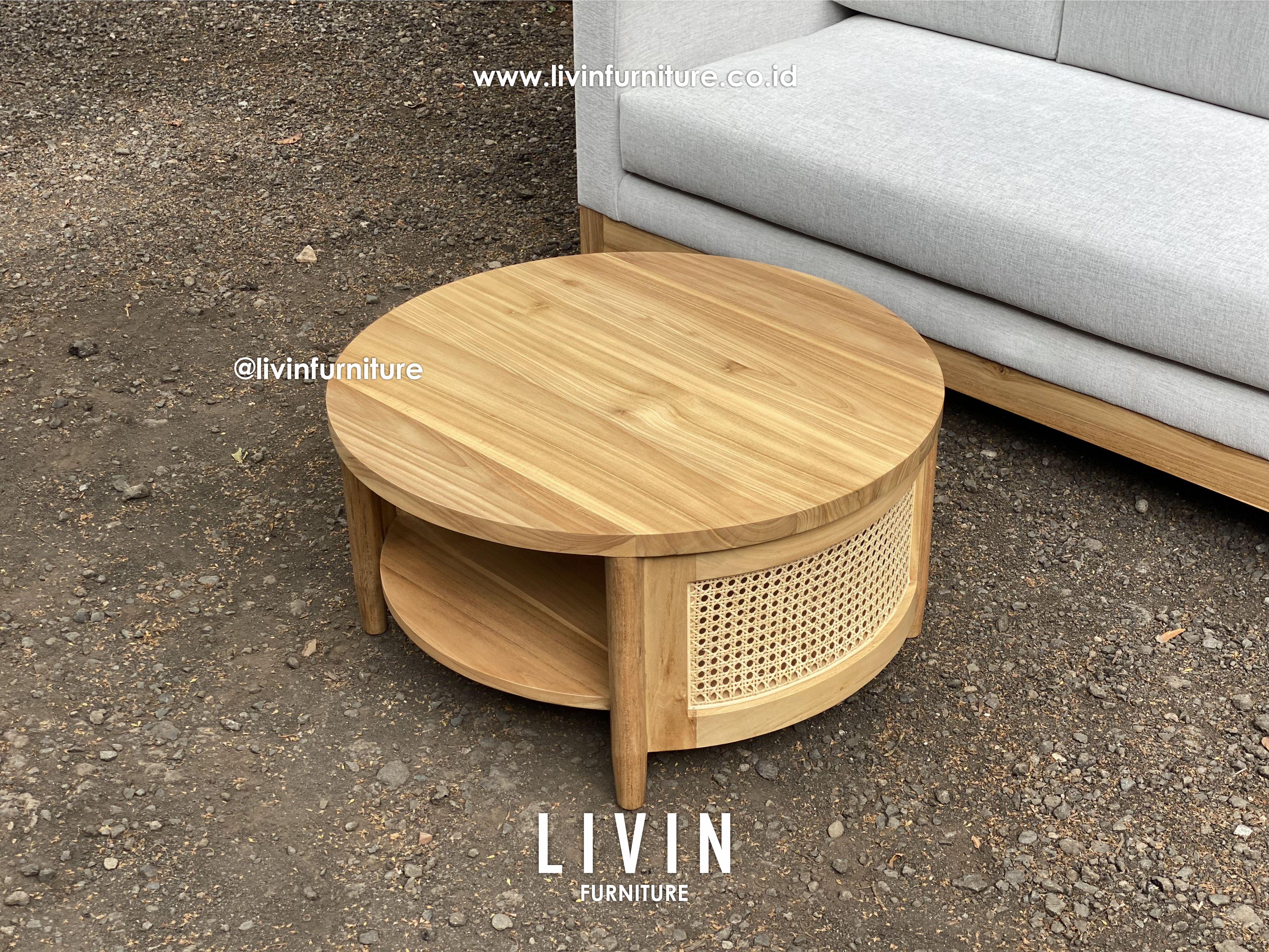 Sofa Tamu 3 Seater Meja Jati Rotan Modern Minimalis Sofa Tamu 3 Seater Meja Jati Rotan Modern Minimalis