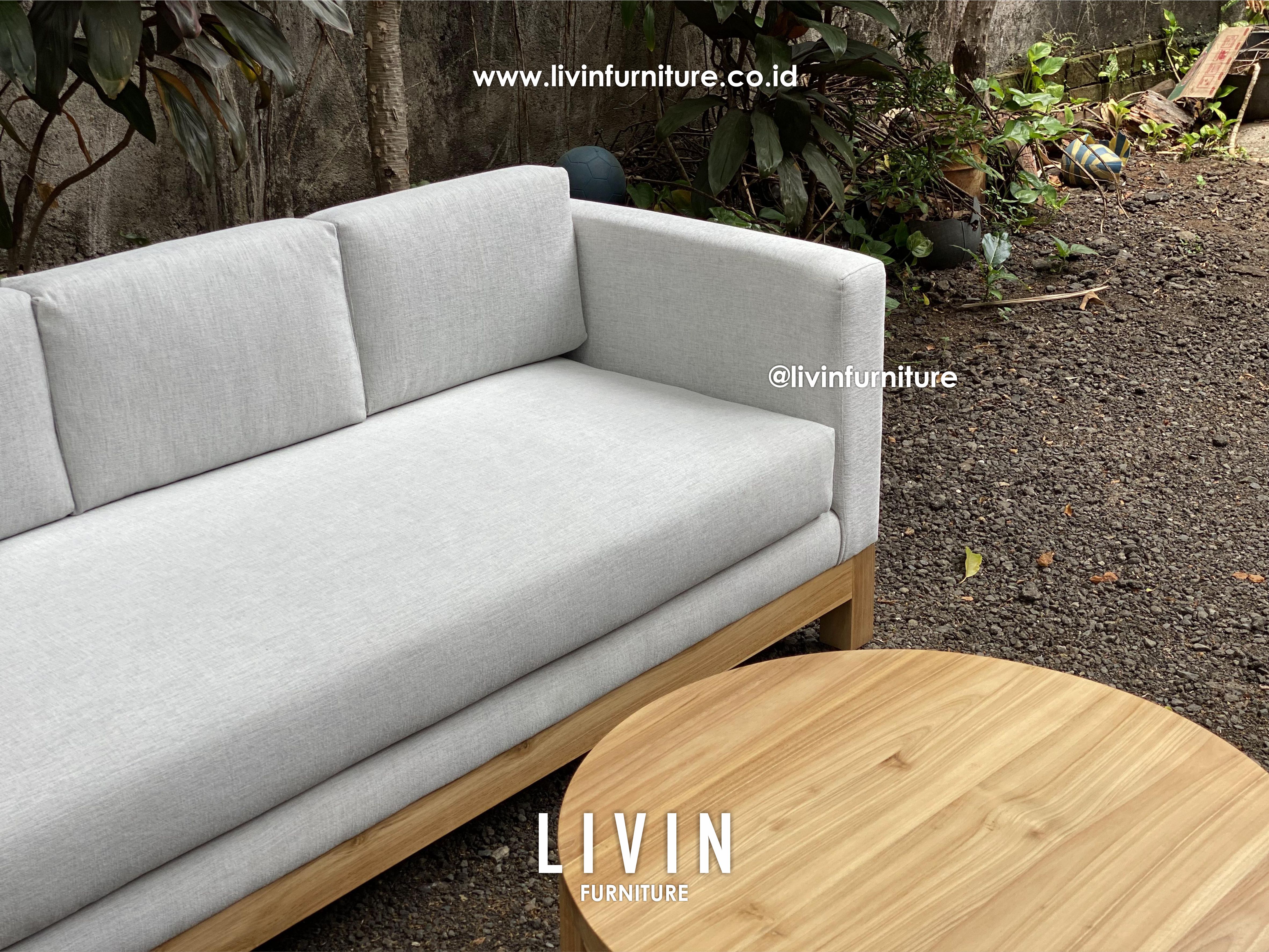 Sofa Tamu 3 Seater Meja Jati Rotan Modern Minimalis Sofa Tamu 3 Seater Meja Jati Rotan Modern Minimalis
