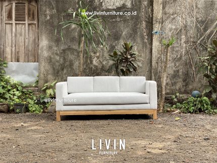 Sofa Tamu Modern 3 Seater Jati Minimalis